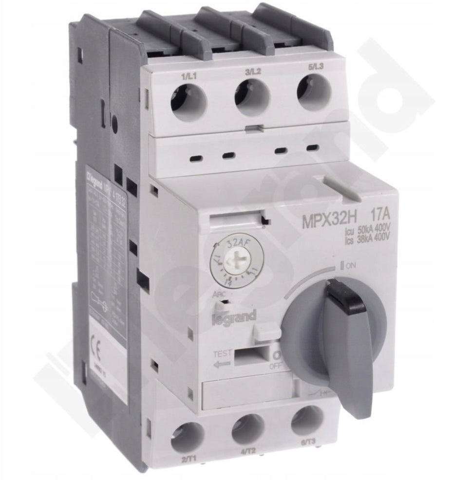 LEGRAND Wyłącznik silnikowy MPX3 32H 11-17A z wysoką zdolnością zwarciową (417332)