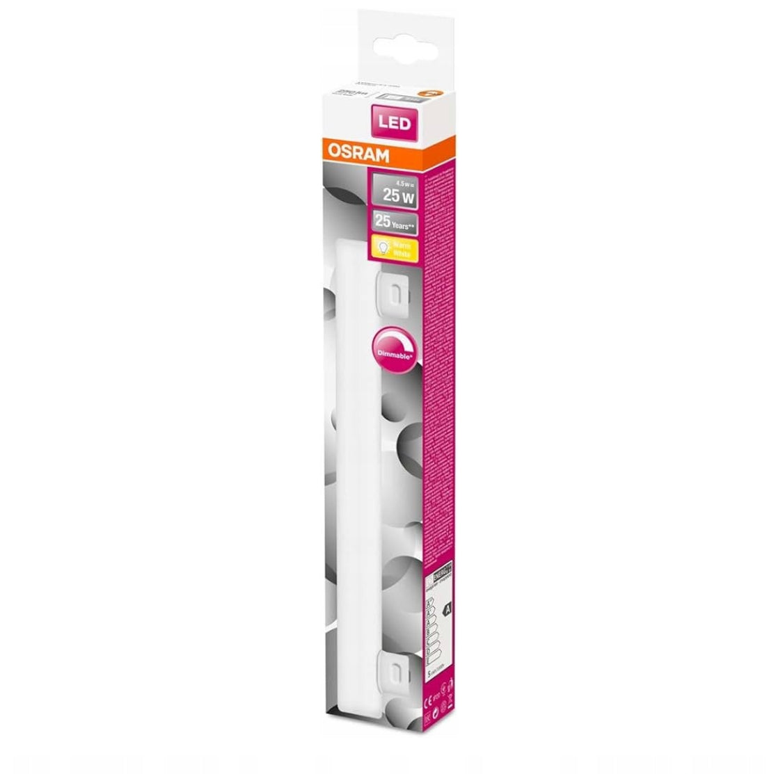 Osram LEDinestra DIM Frosted 4.5W = 25W S14s 30cm 250lm 2700