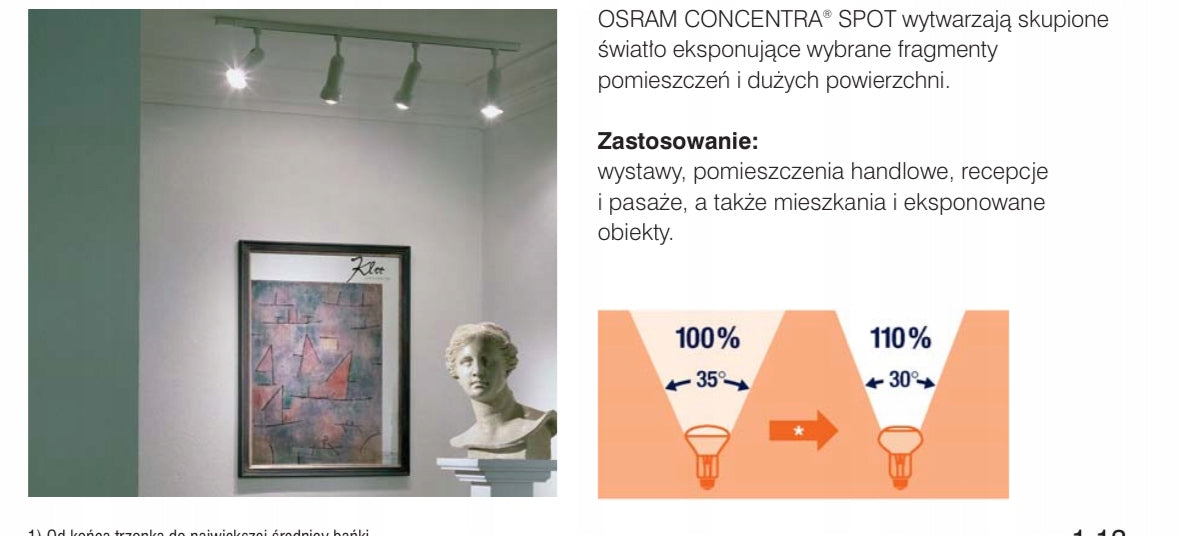 OSRAM CONCENTRA SPOT R80 60W E27