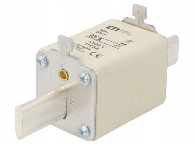 ETI-POLAM Wkładka topikowa przemysłowa zwłoczna NH1/WT-1 gG 63A/500V