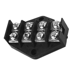 IRNA Płytka odgałęźna czarna 4X2,5MM2 z zaciskami