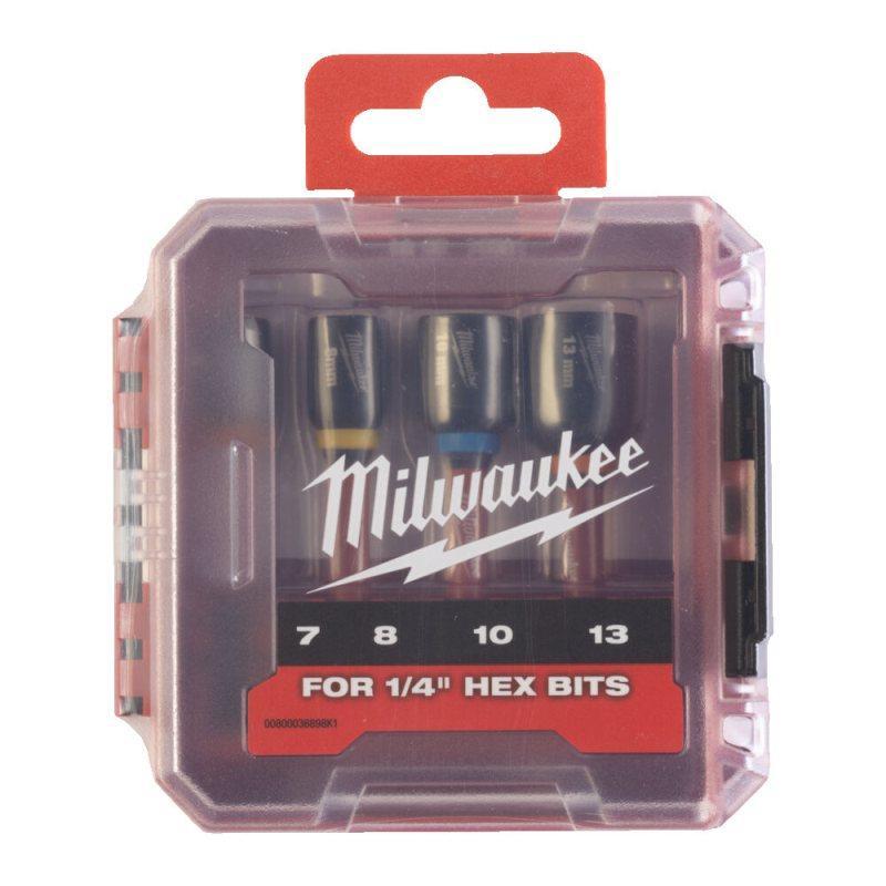 MILWAUKEE SHOCKWAVE nasadki magnetyczne 7-13 mm 4 szt. 4932492445
